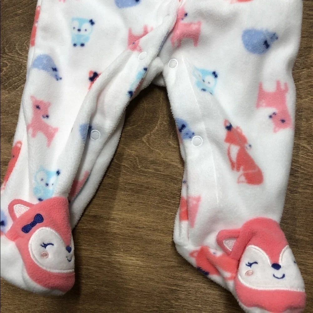 Carter’s Infant Girl 0-3 Months Fox Onesie Pajama